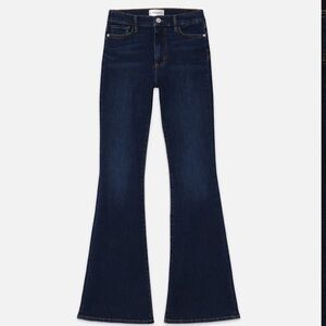 FRAME SUPER STRETCH DENIM | HIGH RISE
FLARE | LONG LENGTH